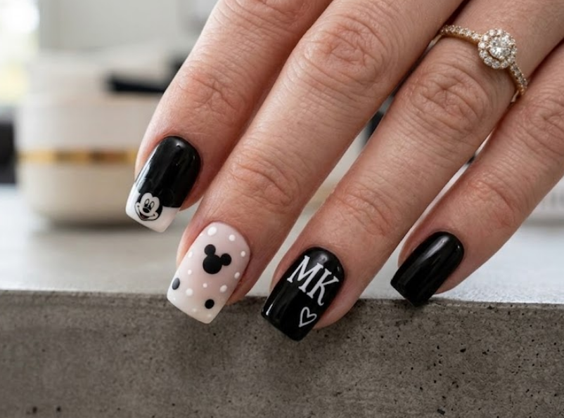 mickey mouse nails