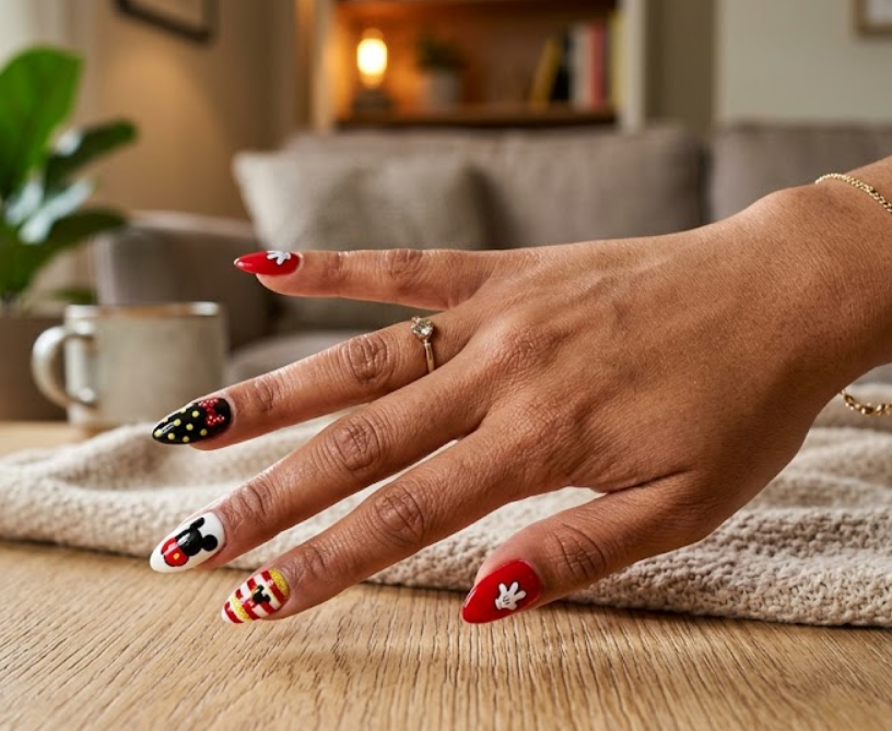 mickey mouse nails
