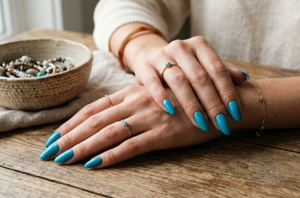 The image shows beautiful, healthy nails shown after following safe habits and proper care during household work, keeping them strong and damage-free.