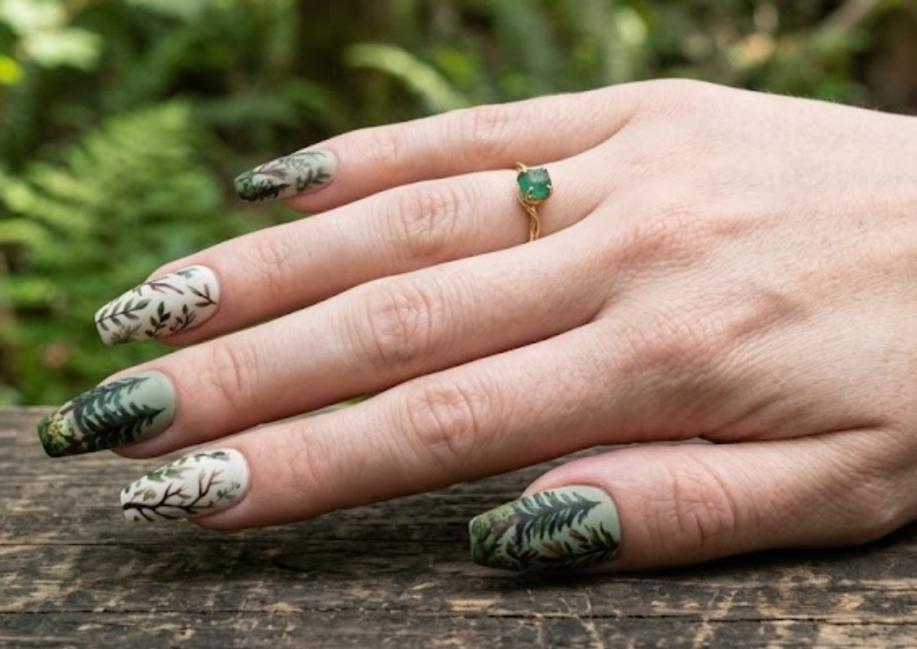 This design features Winnie the Pooh with forest trees and greenery inspired by his Hundred Acre Wood world.