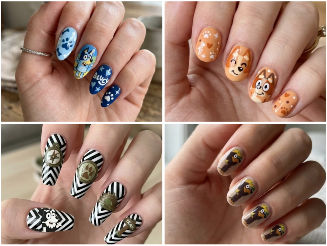 20 Bluey Cartoon Nails – Your Own World on Your Fingertips