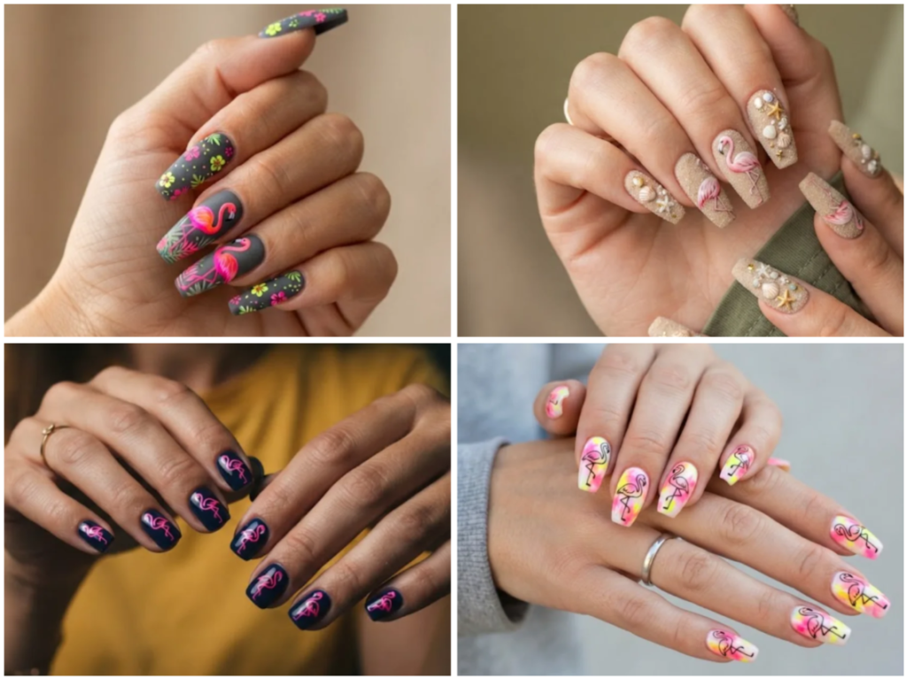 20 Bold and Playful Flamingo Nail Designs Worth Copying