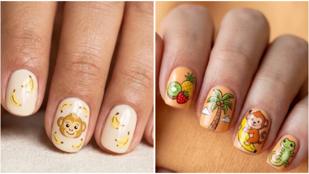 24 Cute Monkey Nail Designs for a Playful Manicure