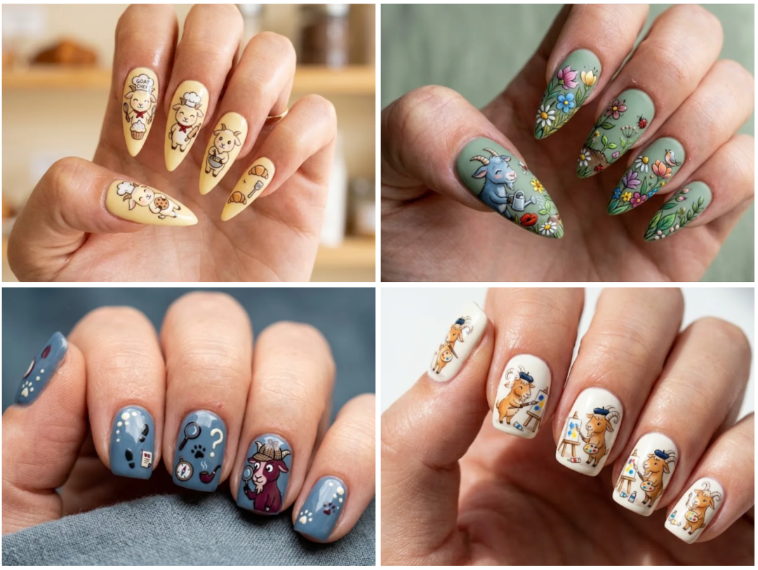 24 Cute Goat Nail Designs for a Fun Farmhouse Look