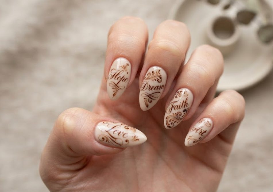 Calligraphy Nails