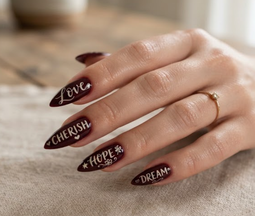 Calligraphy Nails